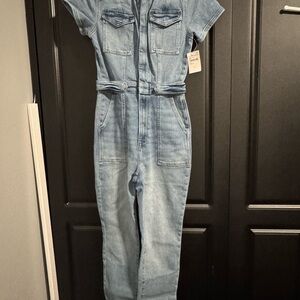 Good American Blue Denim Jumpsuit